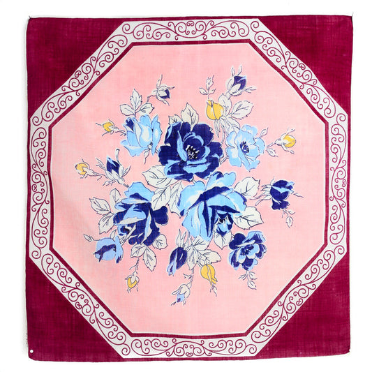 Vintage Pocket Square: Floral Hexagon